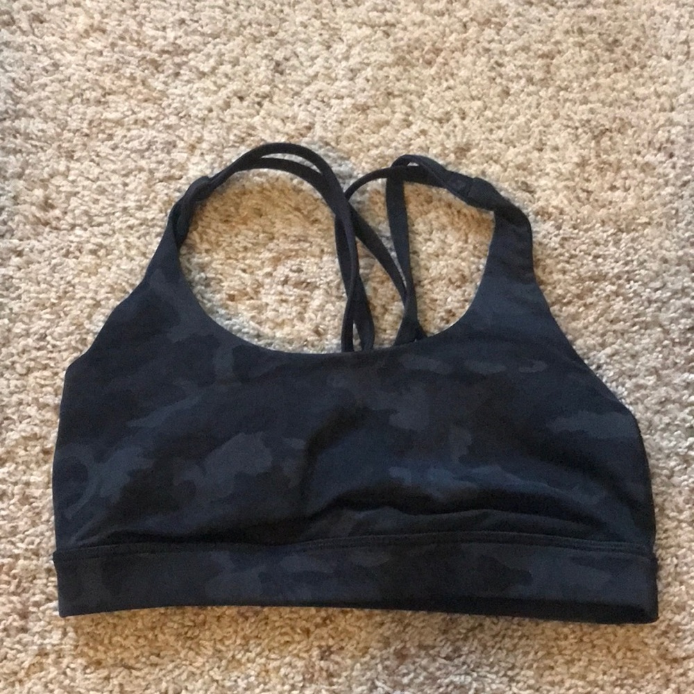 Lululemon Energy Sports Bra Camo Sz 6 EUC